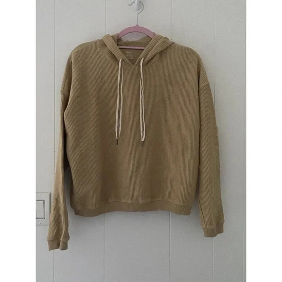 Aerie Cropped Ribbed Hoodie Women's Small Long Sleeve size Small - Picture 1 of 6